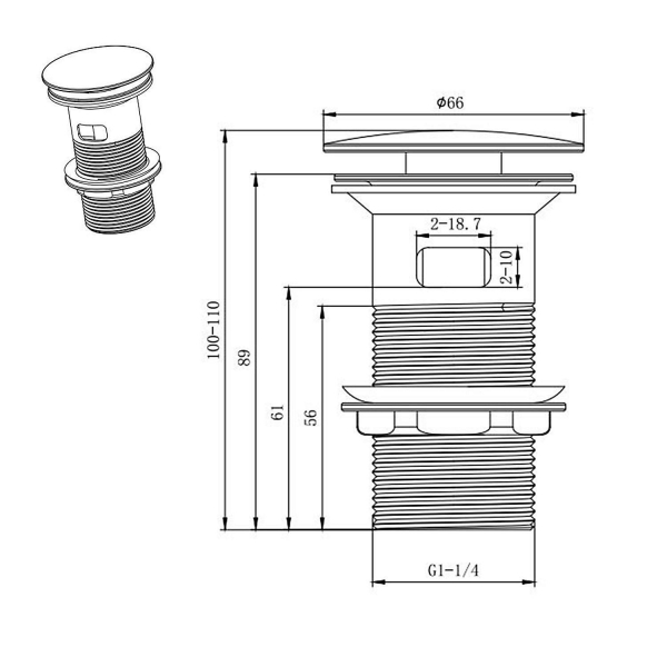 Донный клапан АКВАТЕК AQ6001CR