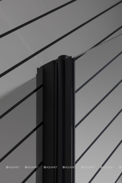 Шторка для ванны ALLEN BRAU Priority 80x150 профиль черный брашированный