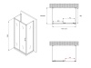 Душевое ограждение ABBER Schwarzer Diamant AG30150B-S50B-S50B 150x50x195