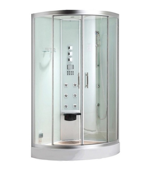 Душевая кабина EAGO EGKPDZ949F8W 100х100х230 с турецкой баней