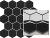 Мозаика Uniwersalna Mozaika Prasowana Nero Hexagon 22х25,5