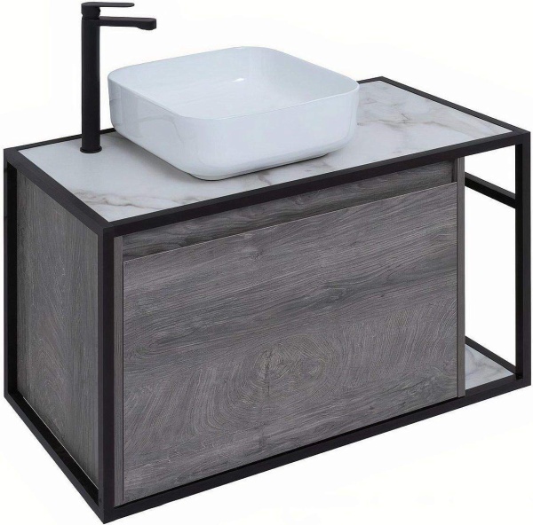 Тумба под раковину AQUANET Nova Lite Loft 90 R дуб рошелье