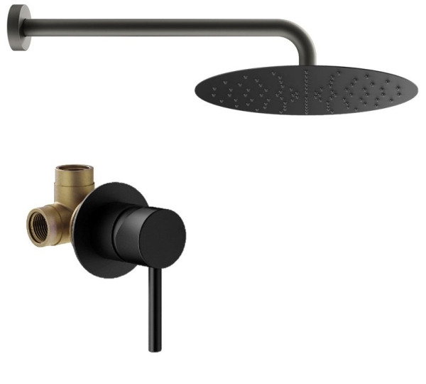 Душевой комплект PLUMBERIA Ixo KITXO01NO черный матовый