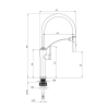 Смеситель для кухни DEANTE Corda с гибким изливом BRC_D72M титан