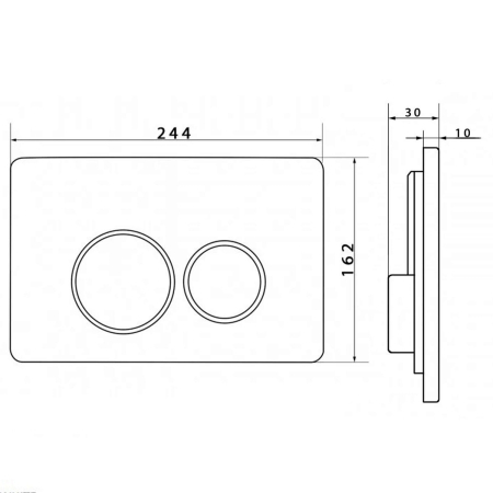 Кнопка смыва CAPRIGO Dew DS001-oro золото матовое