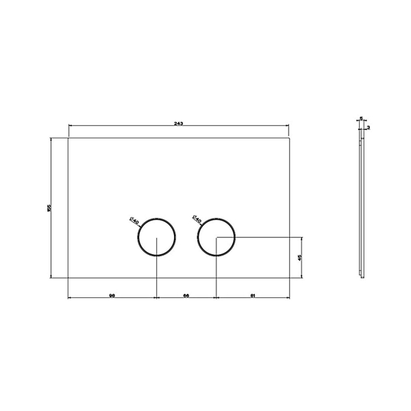 Кнопка смыва GESSI 54611#299 черный матовый