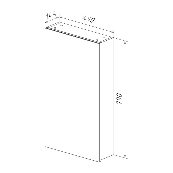 Зеркальный шкаф LEMARK Universal 45