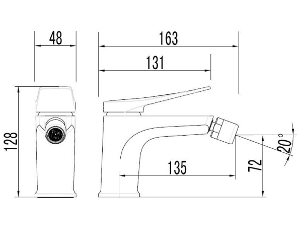 Смеситель для биде LEMARK Bronx LM3708BL