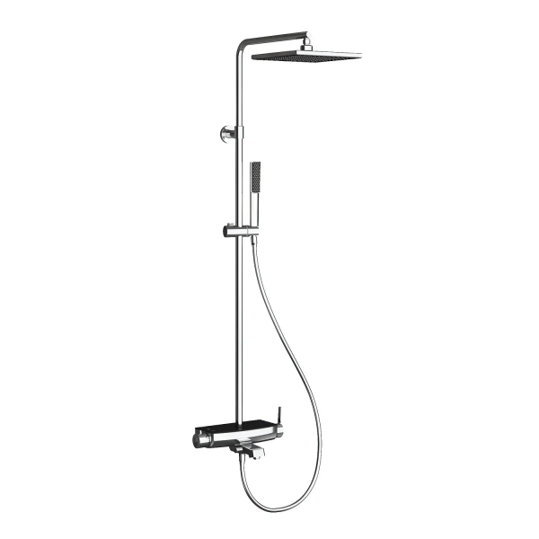 Душевая стойка TESKA Mira DK3702C черное стекло