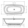 Ванна RIHO Oval 165х77 белая матовая