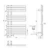 Полотенцесушитель электрический BOHEME Venturo 11П 500/80 723-NB Nikel Brush
