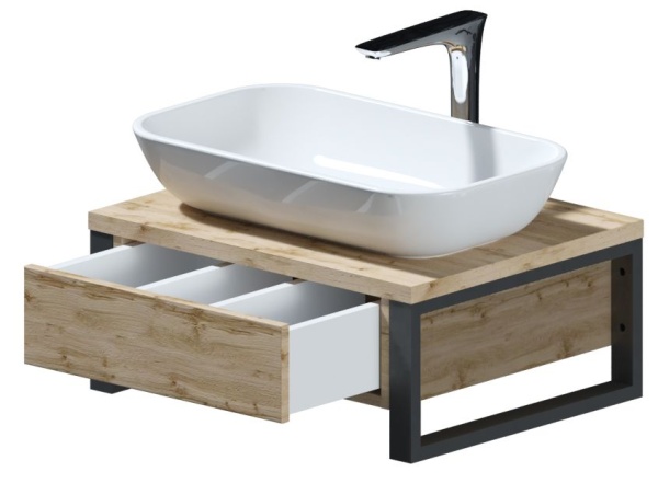 Тумба под раковину 1 MARKA Grunge Loft 60 дуб вотан