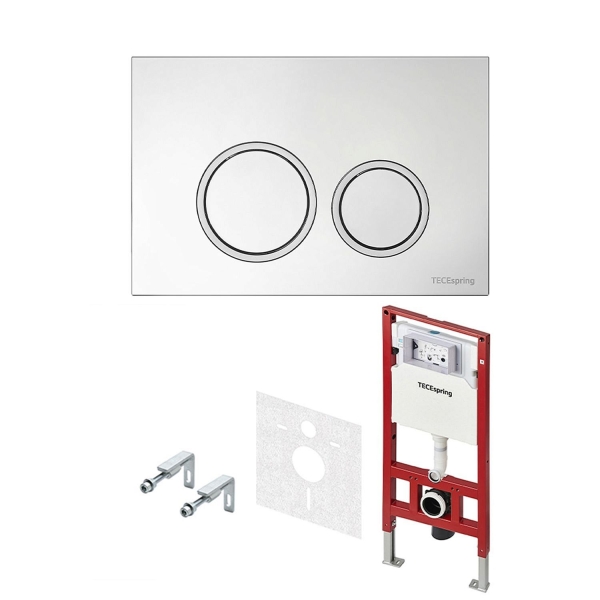 Инсталляция для унитазов TECE TECEspring S401101 4 в 1 с кнопкой смыва ТЕСЕspring R