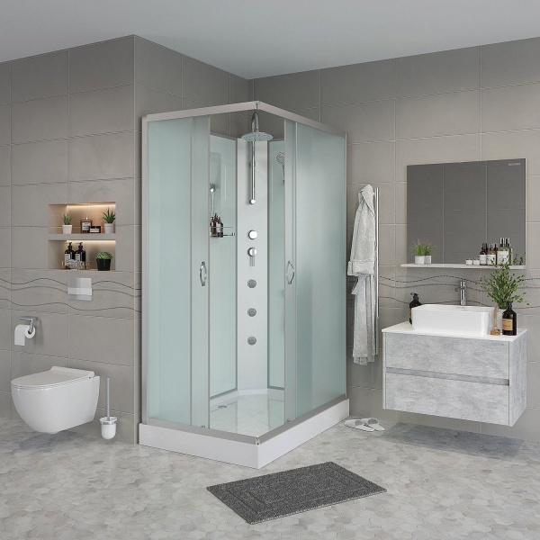 Душевая кабина NIAGARA Classic NG-43295QBKTG 120x90x210 стекло матовое