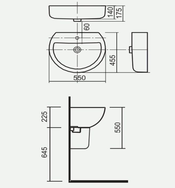 Полупьедестал SANITA LUXE Best SL300701