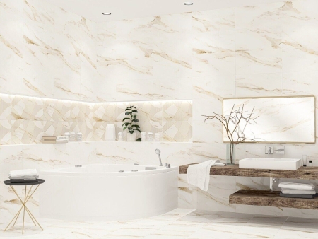 Calacatta Royal настенная плитка белая матовая 31х63см Azori