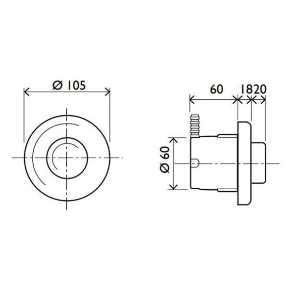 Кнопка смыва OLI 605264