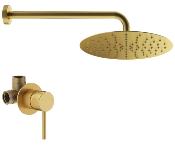 Душевой комплект PLUMBERIA Ixo KITXO01OB золото брашированное