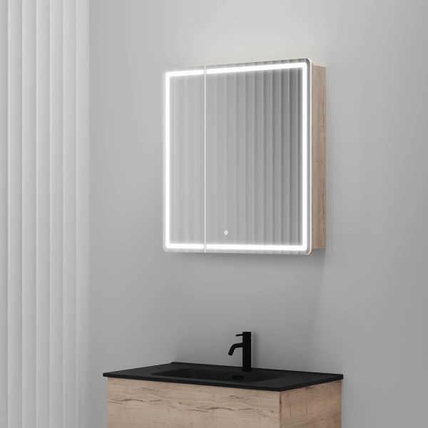Зеркальный шкаф SANCOS Mirror с подсветкой 70 дуб галифакс