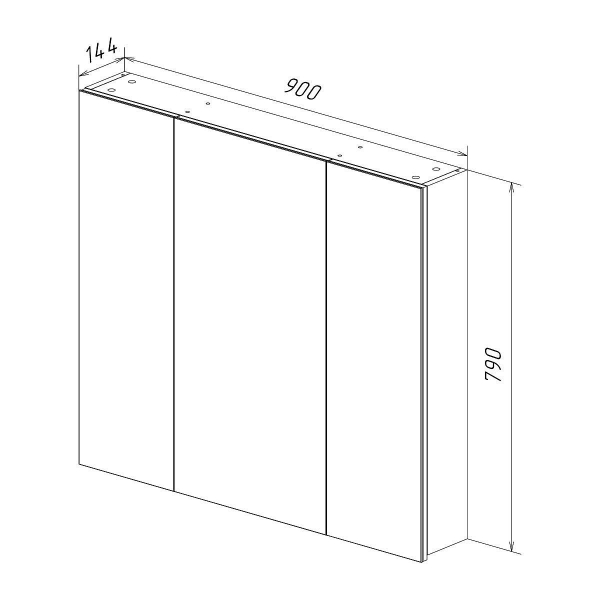 Зеркальный шкаф LEMARK Universal 90