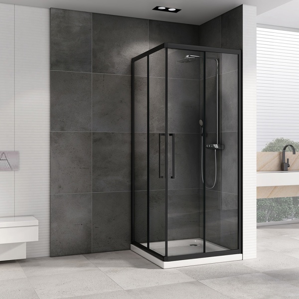 Душевое ограждение ABBER Schwarzer Diamant AG02080BH 80x80x195
