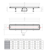 Дренажный канал PESTAN New Line 55 c белым закаленным стеклом