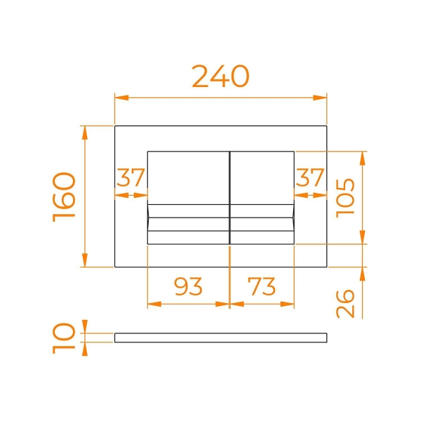 Кнопка смыва RGW SWH-05B 68420005-04