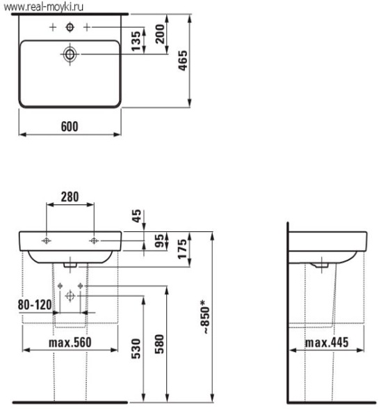 Полупьедестал LAUFEN Pro-S 8.1996.3.000.000.1