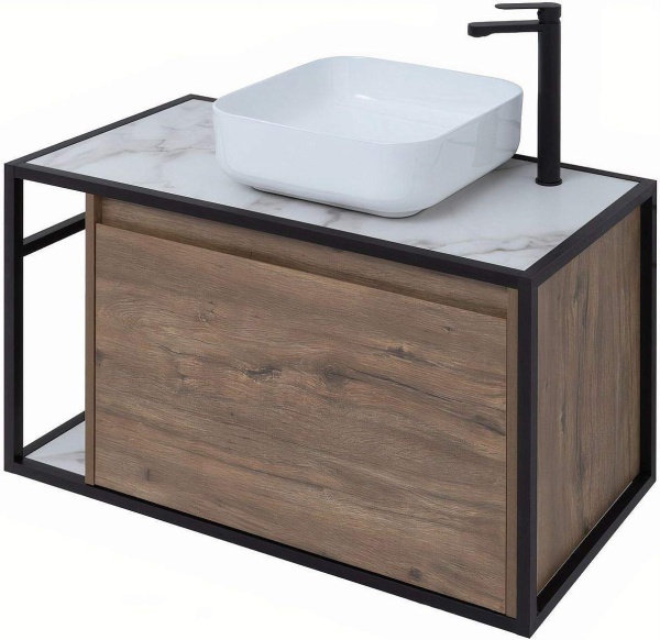 Тумба под раковину AQUANET Nova Lite Loft 90 R дуб рустикальный