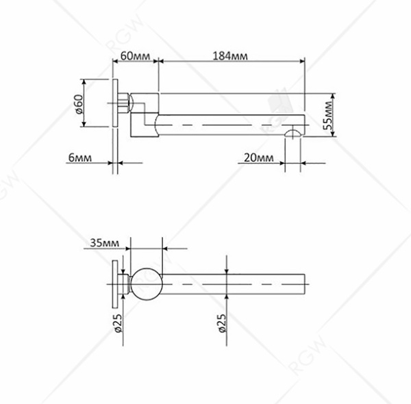 Излив для ванны RGW Shower Panels SP-151 30140981-01