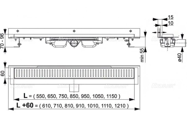 Дренажный канал ALCAPLAST APZ104-650