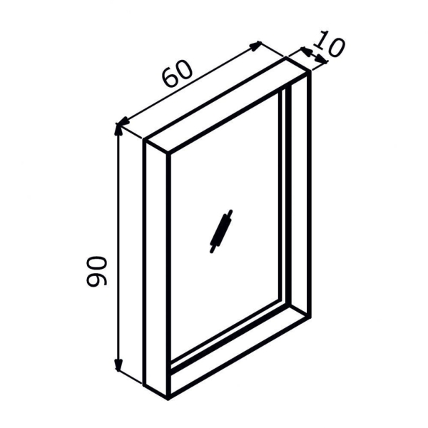 Зеркало ORKA Craft 60 антрацит матовый