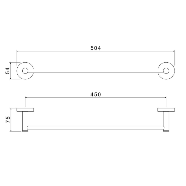 Полотенцедержатель АКВАТЕК Европа AQ4120BGM gun metal брашированный