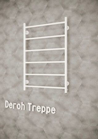 Полотенцесушитель эл. DEROH Treppe 8П 40/120 левое скрыт. подключ., 75 Вт белый мат.