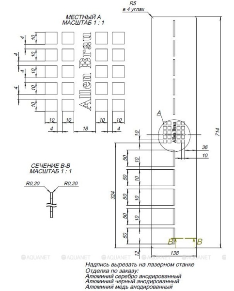 Накладка на сифон для поддона ALLEN BRAU Infinity 8.210N6-BA серебро шлифованное
