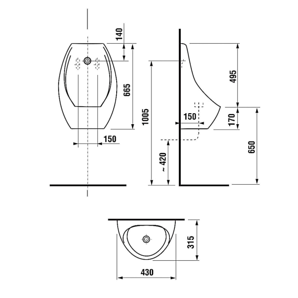 Писсуар подвесной ROCA Access ZRU9310181