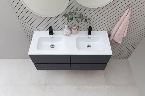 Раковина AQUANET Flat 120 двойная