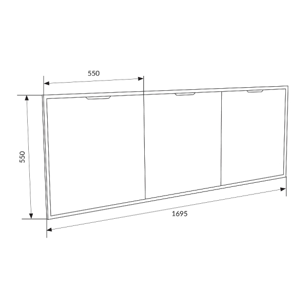 Панель фронтальная для ванн 1 MARKA Grunge Loft 170 дуб вотан