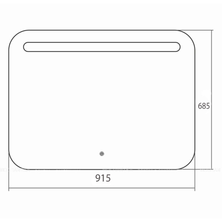 Зеркало AQUANIKA Basic AQB6891RU43 91 с сенсорным выключателем