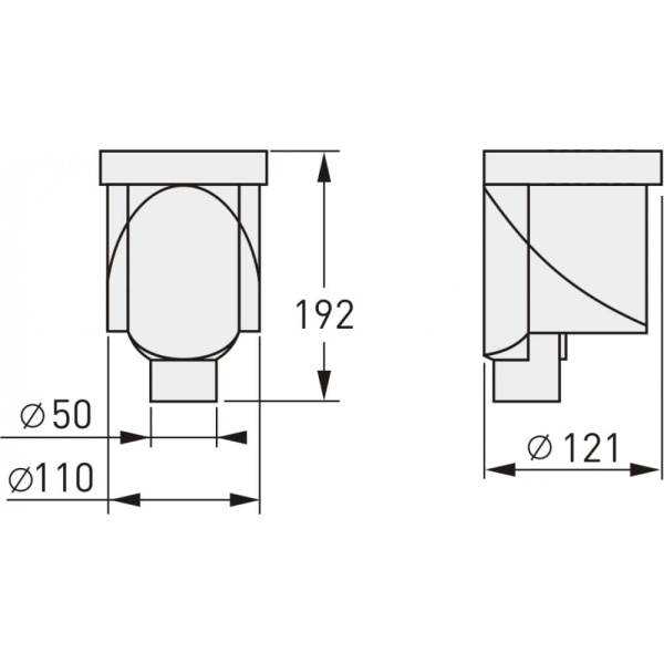 Сифон BERGES 48л /мин вертикальный