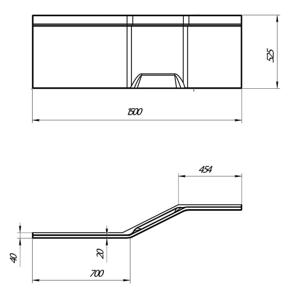 Панель фронтальная для ванн MARKA ONE Cross 170x57 R