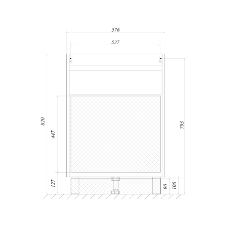 Тумба под раковину 1 MARKA Соната напольная 58 3 ящика, белый глянец