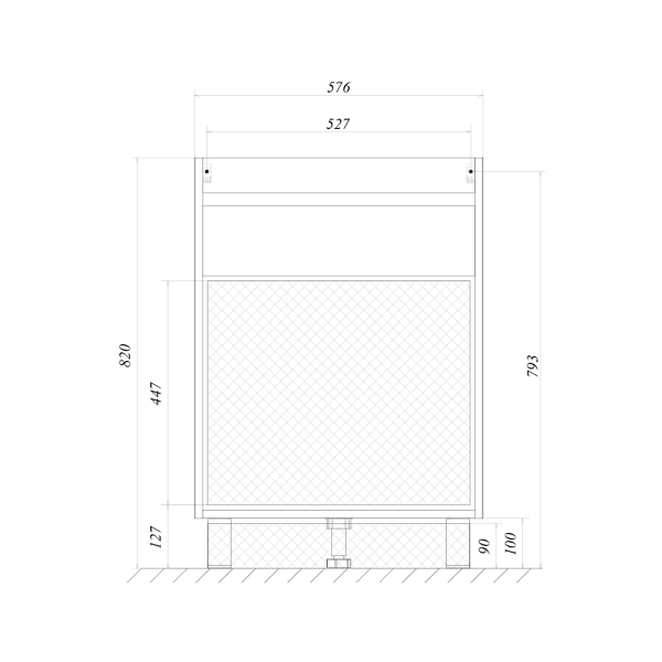 Тумба под раковину 1 MARKA Соната напольная 58 3 ящика, белый глянец