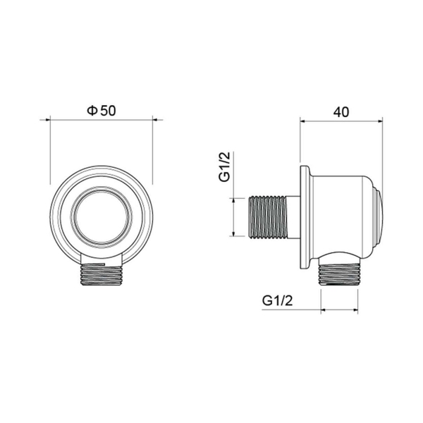 Шланговое подсоединение АКВАТЕК Классик AQ2461MB черное матовое