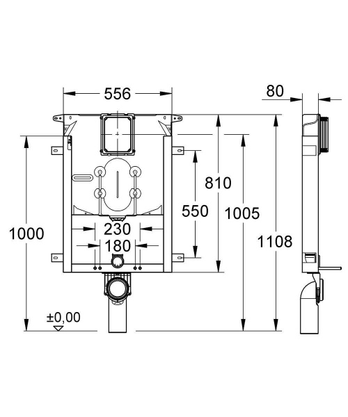 Смывной бачок скрытого монтажа GROHE Uniset 38729000