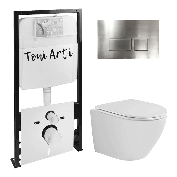 Комплект TONI ARTI TA-01 + Milano торнадо с сиденьем с микролифтом, с клавишей Noche TA-0048