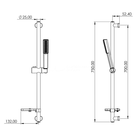 Душевой гарнитур TESKA Ganj AKS6110