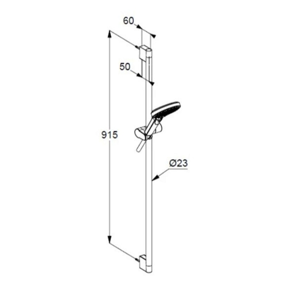 Душевой гарнитур KLUDI Dive X 3S 6993005-00