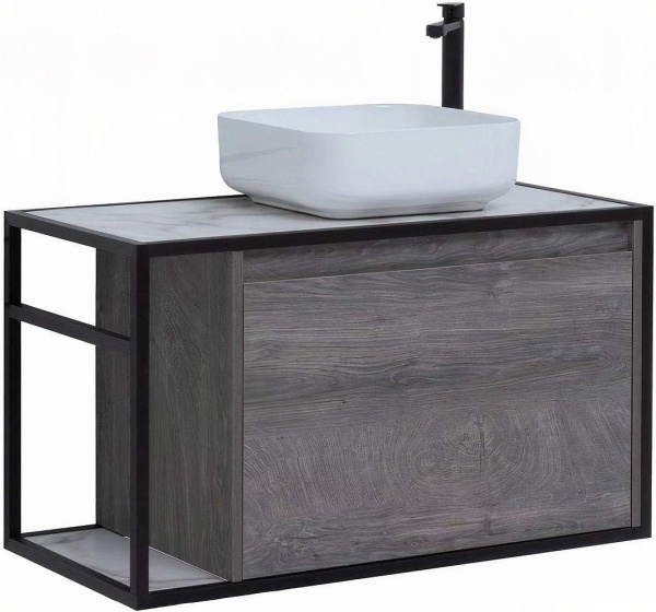 Тумба под раковину AQUANET Nova Lite Loft 90 R дуб рошелье