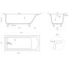 Ванна SALINI Cascata S-Stone 180x80 матовая
